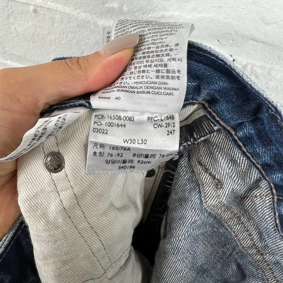 Levi Strauss & Co Men's Stretch Skinny Leg Denim Jeans Mid Rise Blue Size 30 - Picture 7 of 7